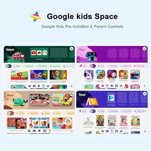 10inch Kids Tablet,Android 14 Tablets, Octa-core CPU, 10GB+64GB+1TB Expand Tablets for Kids with Kids Space, Parental Control, 6000mAh Big Battery, HD Touchscreen Display Tableta - Thumbnail 4
