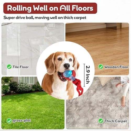 BENTOPAL Dog Toys Interactive Dogs Ball with Super High-Speed Rechargeable Dog Toy Ball for Puppies - Thumbnail 2