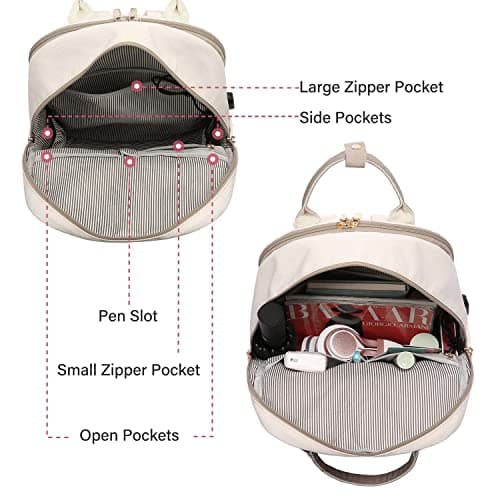 LOVEVOOK Travel Laptop Backpack Women Anti-theft Laptop Bag with USB Port Waterproof Computer Backpack for Nurse College Work - Thumbnail 4