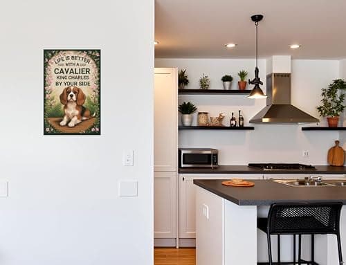 Carastora Vintage Dog Decorative Metal Sign, 12x8 Inch Funny Pet Wall Art Tin Sign for Kitchen, Bathroom, Home, Cafe, Bar Gift - Thumbnail 4
