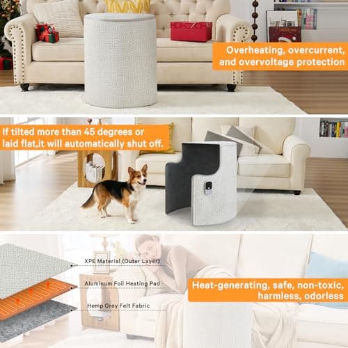 LUCKY GAME Under Desk Heater & Space Heater for Indoor Use,Leg Foot Feet Warmer For Office Home Quiet, Small Portable Personal Office Heater Accessories,Essentials Supplies For Women Men Gifts Large - Thumbnail 4