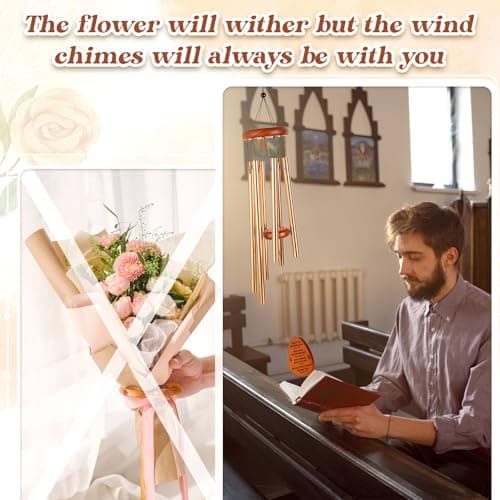 Christian Gifts for Women, Religious Inspirational Gifts for Men Women, Christian Wind Chimes Baptism, Birthday,Thanksgiving, Faith Based Gift for Pastor Friends Mom Boys Girl Sister - Thumbnail 4