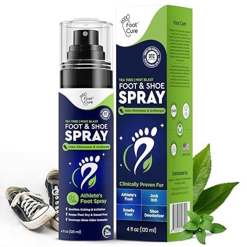 Tea Tree Foot Odor Spray - Mint Blast Shoe Deodorizer for Smelly Feet, Athletes Foot Spray Odor Eliminator No More Smelly Shoes or Stinky Feet | Removes, Controls & Prevents Odors - 120ml Made in USA