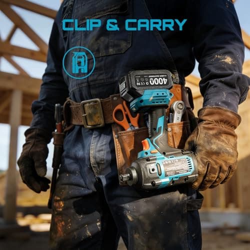 Seesii Upgraded Cordless Impact Wrench 885Ft-lbs (1200N·m): 1/2" Impact Gun with Detachable Side Handle, 21V High Torque Power Impact Driver 2x 4.0Ah Batteries for Family Car/Pickup Truck/Mower - Thumbnail 6