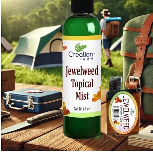 Creation Farm Jewelweed Spray 4 oz - Poison Ivy Itch Relief, Remedy Soothes Itchy Poison Oak, Allergy Rash, Bug Bites, Bee Stings, Para Prurito, Picaduras de Insectos, Hiedra Venenosa - Thumbnail 2