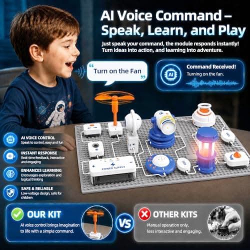 STEM Science Kit for Kids, Electronics Circuit Exploration Toy, 37 PCS - Thumbnail 3