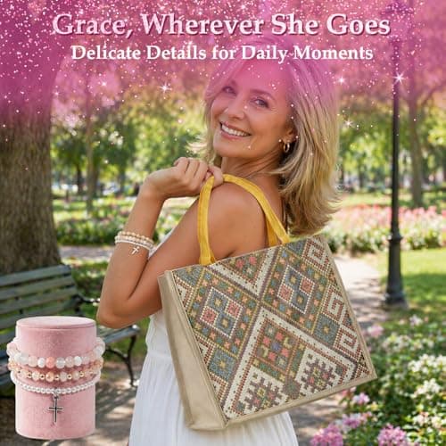 Bearhug Luxury Gift Box for Women - Elegant Wrap Poncho Shawl & Versatile Tote Bag Set - 12Psc Premium Birthday Gifts for Mom, Thinking of You, Anniversary, Get Well Soon Unique Gift Basket - Thumbnail 3