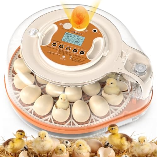 Incubators for Hatching Eggs with Smart Voice Assistant, 26 Eggs Incubator with Automatic Egg Turner and Humidity Control, LED Egg Candler, Incubation Days Display, for Chicken, Duck, Goose, Bird Eggs - Image 1