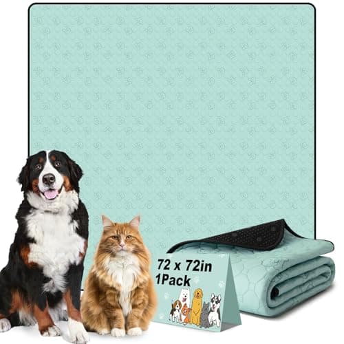 Fomeiodo Washable Pee Pads for Dogs, 72"x72" 1 Pack Reusable Puppy Training Pads, Super Absorbent Waterproof Leak-Proof, Non-Slip Bottom, Heavy Duty Whelping Pads for Crate, Playpen, Bed, Floor - Image 1