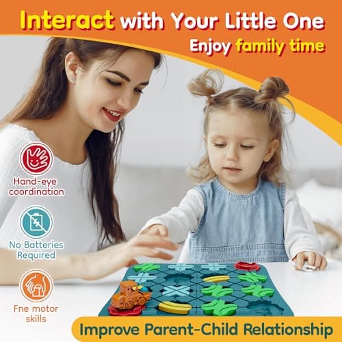Kids Toys STEM Board Games - Logical Road Builder Brain Teasers Puzzles for 3 4 5 6 7 Year Old Boys Girls, Educational Montessori Birthday Gifts for Ages 4-8 Preschool Classroom Learning (32 PCS) - Thumbnail 5