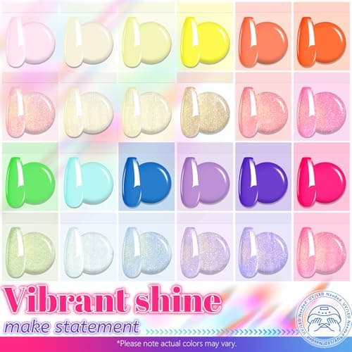 ABAC 24 Color Solid Gel Nail Polish,Pat Paint Gel,Ombre Nail Gel Hema-Free No-Spill Rainbow Shades w/Pro Brush,Summer 2025 Clump-Free Shimmer for Rave,Beach & Festival Nails - Thumbnail 6
