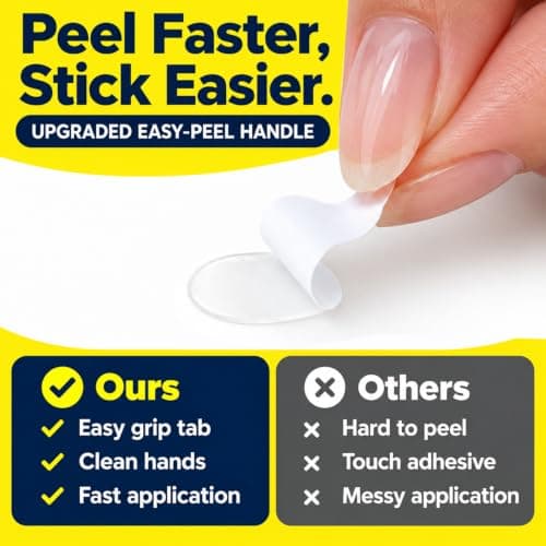100Pcs Adhesive Glue Stick Dots Double Sided Sticky Tack Removable - Clear Museum Mounting Putty No Damage for Wall Decor, Figurine, Poster, No Trace Dots - Strong Adhesive Dots for Balloon & Crafts - Thumbnail 2