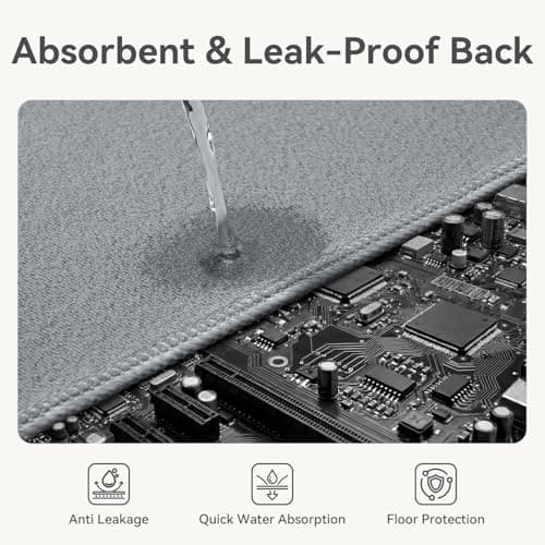 MontVoo Ultra Thin Bath Mat, Super Absorbent Bathroom Mat, Quick Drying Bath Rugs for Bathroom, Machine Washable Non-Slip Bathroom Rug Front of Bathtub, RV, Shower Room, Sink, (17x24, Grey, 1Pack) - Thumbnail 2