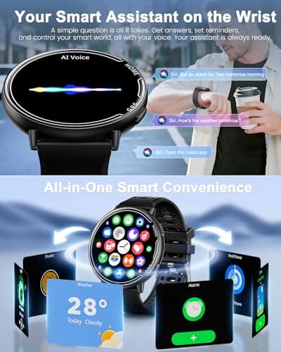 Rmana GPS Smart Watches for Men, 1.39" AMOLED Screen Smartwatch, Bluetooth Call/100+ Sport Modes/GPS/Compass/Heart Rrate/Blood Pressure, Fitness-Tracker, Smartwatch for Android iPhone(Gray& Black) - Thumbnail 6