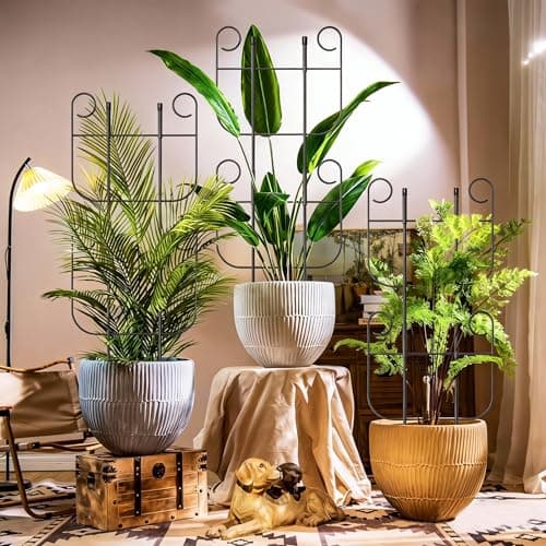 4 Pack Trellis for Climbing Plants Indoor, Expandable Small Metal Trellis for Potted Plants, Flowers Vine Ivy, Sturdy Houseplant Pothos Plant Climber Support - Thumbnail 2