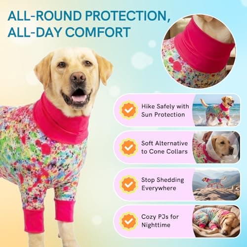 Sychien Dog Sun Shirt Breathable UPF 50+ UV Protection Summer Pet Apparel Quick Dry Lightweight Stretchy Soft Dogs Cooling Vest for Small Medium Large Dogs, Mesh Fabric, Mixed Color, M - Thumbnail 4