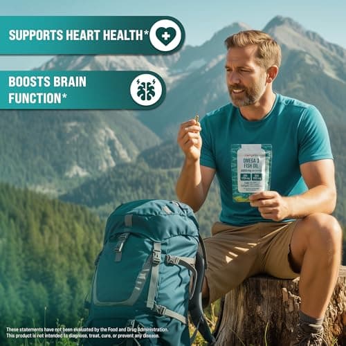 Omega 3 Fish Oil 4800 mg – EPA 1728 mg | DHA 1152 mg from Wild-Caught Anchovies – Burpless Mini Softgels – Pure Omega-3 Fatty Acid Supplement – Non-GMO, Gluten-Free, No Aftertaste – 240 Capsules - Thumbnail 5