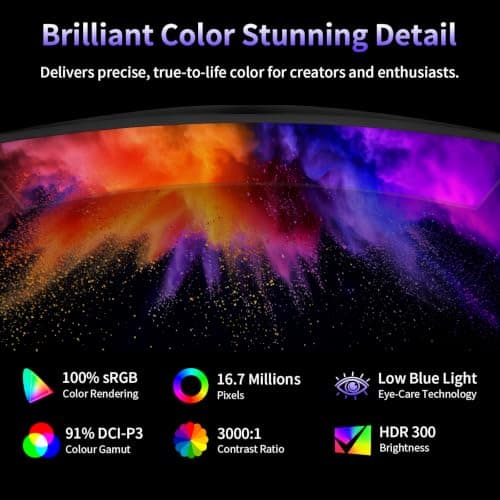 Deco Gear 49″ Curved Ultrawide Dual-QHD Monitor | 5120×1440 32:9 HDR400 | 120Hz VA Panel | USB-C 65W PD, FreeSync, PBP/PIP, KVM Switch | Built-in Speakers & Ergonomic Stand - Thumbnail 3