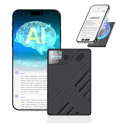 E EAZEYAI AI Voice Recorder, Note Voice Recorder Accuracy Transcribe Smart Summarize & Simultaneous Translation, Support 140 Languages, App Control, AI Audio Recorder for Calls, Meetings, Lectures