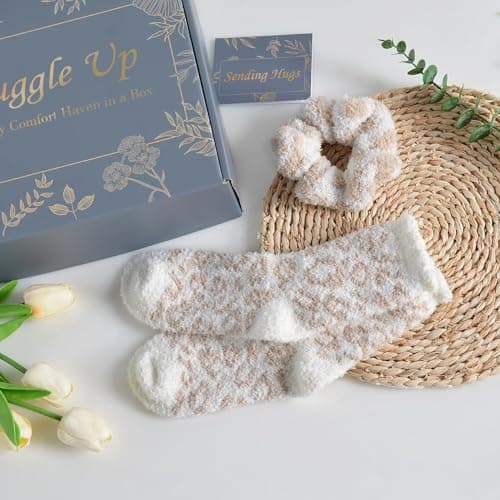JOOJA Birthday Box Care Package Get Well Soon Gift Baskets Self Care Gifts, Birthday Gift Basket for Her, Leopard Print Gifts for Women Mom Wife Daughter Sister Friends Leopard Khaki - Thumbnail 5