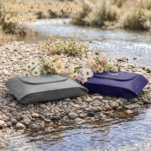 COSOWO Pet Burial Bag, Dignified Leak-Proof Deceased Pet Body Bag with Memorial Keepsake Card, XS–L for Rabbits, Kittens & Small Dogs, Navy, L - Thumbnail 3