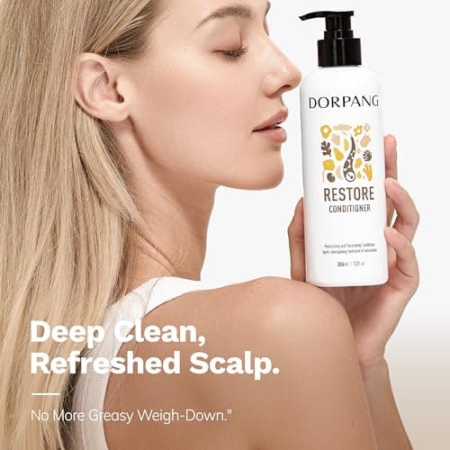 DORPANG Deep Conditioner for Damaged Hair, Hair Mask Keratin Treatment with KeraMatch™, Repairs Split Ends Moisturizing & Volumizing, Lightweight Color Safe Formula 12 fl oz - Thumbnail 5