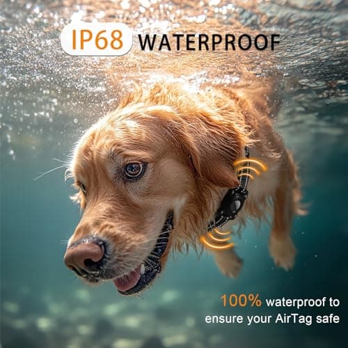 LLUAII Airtag Dog Collar, Reflective Martingale Dog Collar with IP68 Waterproof Airtag Holder, Quick Release Buckle Soft Padded Collars for Small Dogs, Black - Thumbnail 5