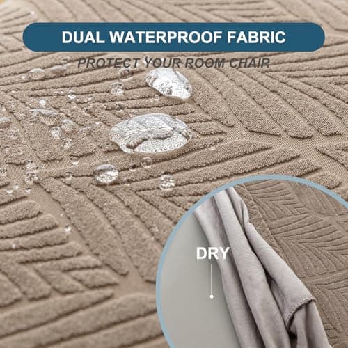 YUEANG Removable Washable Dining Chair Seat Covers Set of 2,Stretch Jacquard Chair Seat Cushion Protector Slipcovers, Rear Covers - Thumbnail 4