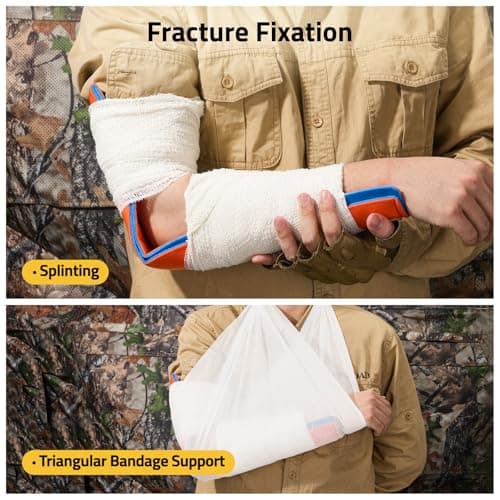 CVLIFE First Aid Kit Survival Emergency Kit IFAK Trauma Kit with MOLLE Pouch, Comprehensive Trauma Care - Ideal for Car, Camping, Hiking, Travel - Thumbnail 4