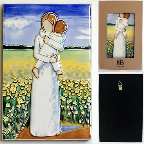 Gift for Daughter from Mom-Handmade 3D Embossed Ceramic Wall Art, Home Decor for Living Room & Tabletop, Birthday & Anniversary Present for New Mother Grandma. (Gifts for Mom) - Thumbnail 2