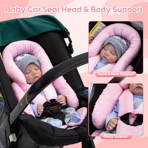 Infant Insert with Shoulder & Crocth Pads, Extra Soft Baby Car Seat Cushion - Thumbnail 2