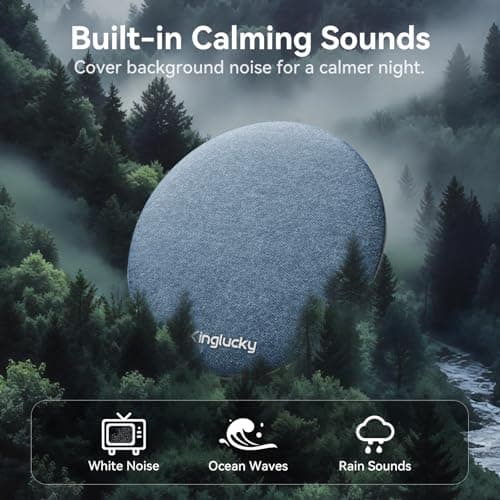 Kinglucky Bluetooth Pillow Speaker for Sleeping, Mini Portable Under Pillow Speaker Built-in White Noise Sound Machine, Soft Immersive Sound Field, Headphone-Free Sleep Speaker for Side Sleeper - Thumbnail 5