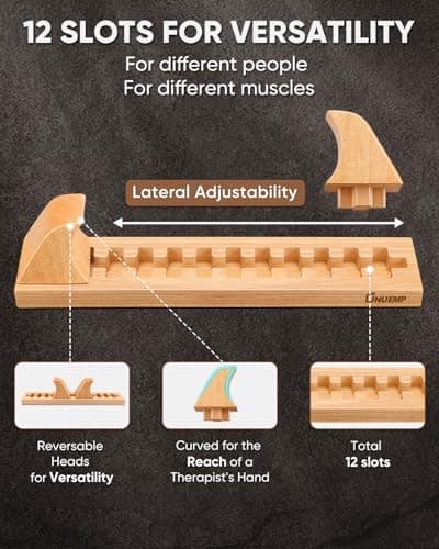 ONUEMP Psoas Release Tool, Fully Adjustable Hip Hook Psoas Muscle Release Tool, for QL, Hip Flexor, Back, Hamstring, Glute, Iliacus and Neck Pain Relief - Deep Tissue Myofascial Release, Wood - Thumbnail 2