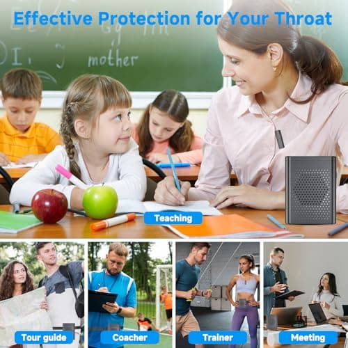Voice Amplifier with Wireless Lavalier Microphone,Portable Rechargeable Wireless Microphone and Speaker with Waistband,Wireless Voice Amplifier for Teachers,Speakers,Trainers,Tour Guides,Coaches - Thumbnail 6