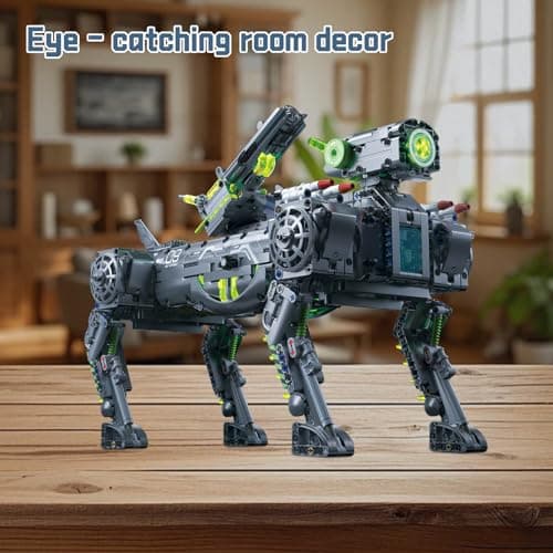 GEVINST Robot Robotic Dog Building Set for Boys Ages 8-12, 1609 Pieces STEM Animal Toys Model Building Kit, Gift for Adults Kids Teens Ages 8-14 (Static) - Thumbnail 4