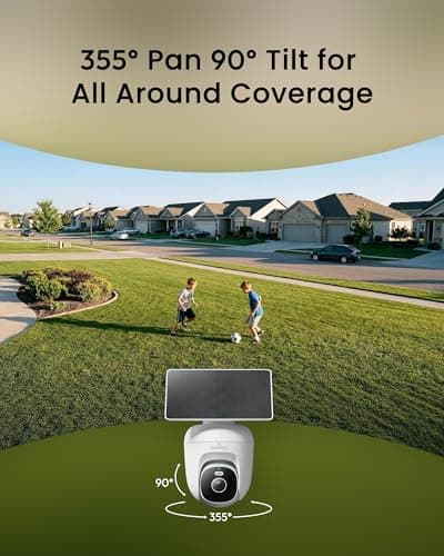 youkey Solar Security Camera Wireless Outdoor, 24/7 AOV Recording, 82 ft AI Person/Vehicle Detection, 2.5K Color Night, No Subscription, 360° Pan/Tilt, Human Tracking, 10,000mAh Battery, IP67 (S340) - Thumbnail 6