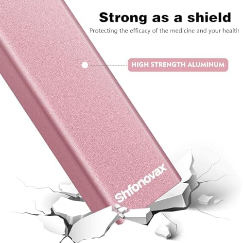 Weekly Metal Pill Organizer, Large Capacity 7 Day Travel Pill Organizer, Easy Open Secure Pill Box for Women, Adults & Seniors, Daily Pill Case (Pink) - Thumbnail 2