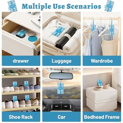 STRN Scented Sachets for Drawer and Closet, Baby Powder Scent Long-Lasting Sachets, 14 Packs for Home Fragrance, Small Space Air Freshener for Wardrobes - Thumbnail 5