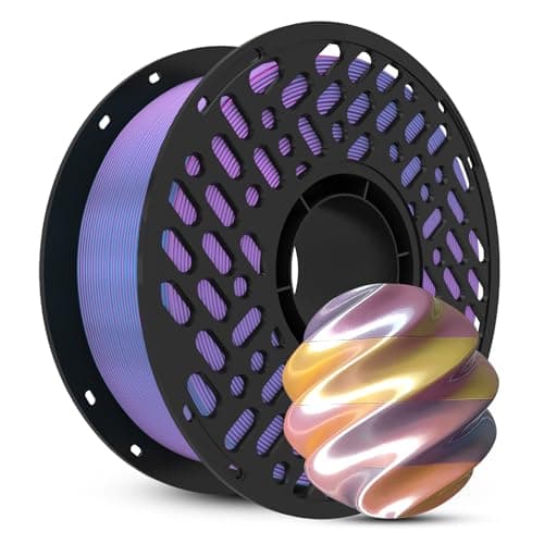 Silk PLA Filament 1.75mm Four Color Changing, 1kg Multicolor 3D Printer Filament, ±0.02mm Precision, Neatly Wound, High‑Speed Printing for Bambu Lab P1S, A1, X1 & FDM Printers - Image 1