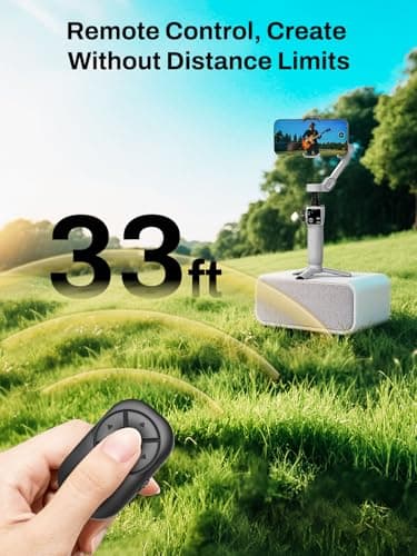 AOCHUAN Smartphone Gimbal Stabilizer for iPhone & Android, 3-Axis Phone Gimbal with Bluetooth Remote Control, Built-in 7.8” Extendable Rod, Face Tracking, Video Stabilizer – Smart V8 Kit White - Thumbnail 4
