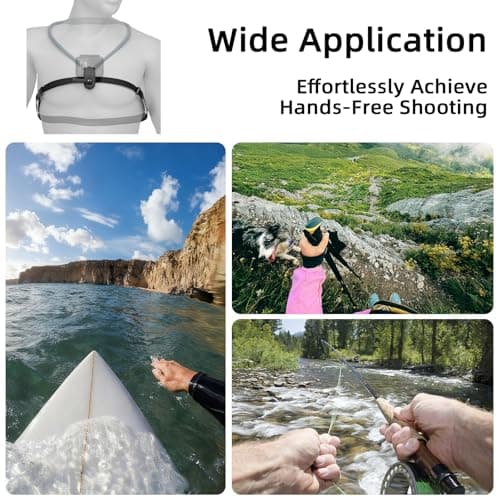 Jishane Neck Mount for Action Camera with Air Cushion, GoPro Mounts with Adjustable Strap, Compatible with Action Camera Accessories for Insta 360 X5 GoPro Hero 13/12/11/10 DJI OSMO Nano/Action 6 - Thumbnail 6