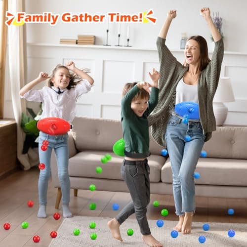 Skirfy Shaking Swing Balls Party Game,3 Pack Floor Game Party Favor Carnival Birthday Game for Kids Adult with 60 Balls, Outdoor Indoor Toys for Boys Girls, Easter Party Games Kids Toys - Thumbnail 4