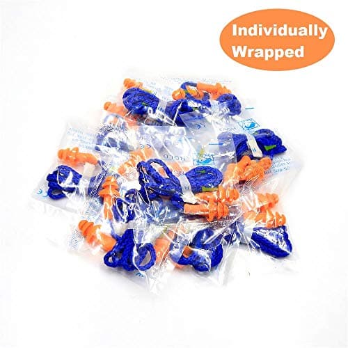 10 Pair Corded Reusable Ear Plugs for Shooting Range Ear Protection for Gun Range - Hunting Ear Plugs for Construction Firearm Ear Protection Shooting Gun Hearing Protection Earplugs Corded - Thumbnail 2