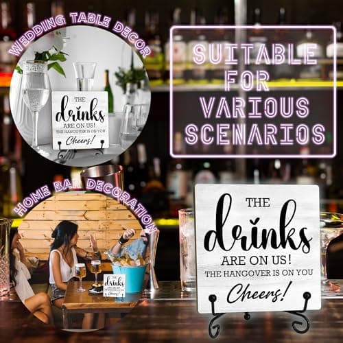 Bar Decorations for Home, Kitchen Outdoor Bar Decorations, Home Bar Decor Accessories,Man Cave Accessories Bar Signs for Home Bar Decor(5 x 5 inches). - Thumbnail 5