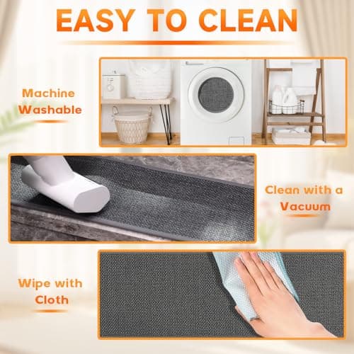 Stair Treads with Non-Slip Rubber Backing, Stair Treads for Wooden Steps, Indoor Stair Carpet Runners, Stair Rugs and Mats for Kids and Dogs, Gray, 8" x 30", 15 Pieces - Thumbnail 5