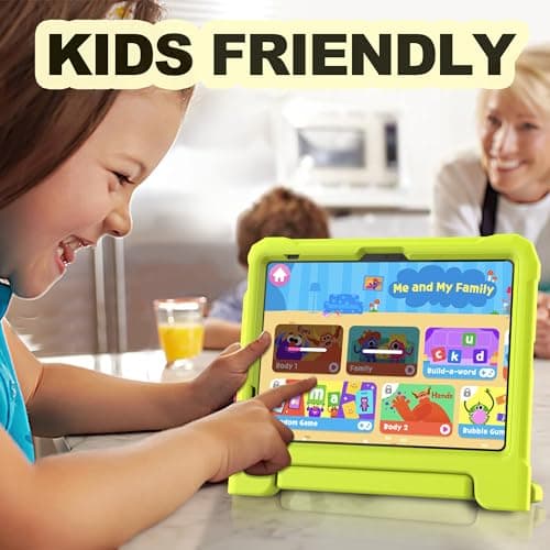 YIHE Kids Case for iPad (A16) 11th Generation 11 Inch 2025 & iPad 10th Generation 10.9 inch 2022, with Built-in Screen Protector and Handle Stand, Full Body Shockproof Protective Cover, LightYellow - Thumbnail 4