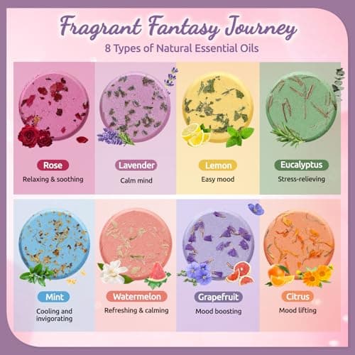 Shower Steamers Aromatherapy - 8 Pack Shower Bombs with Essential Oils, Mothers Day Gifts for Mom Wife, Birthday Gifts for Women Self Care Relaxation Home SPA Stress Relief Teacher Appreciation Gift - Thumbnail 3