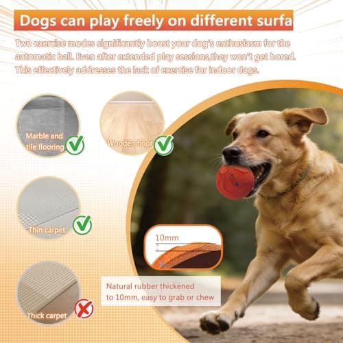 Loktoty Interactive Dog Ball Toy,Moving Dog Toy Ball - Thumbnail 2