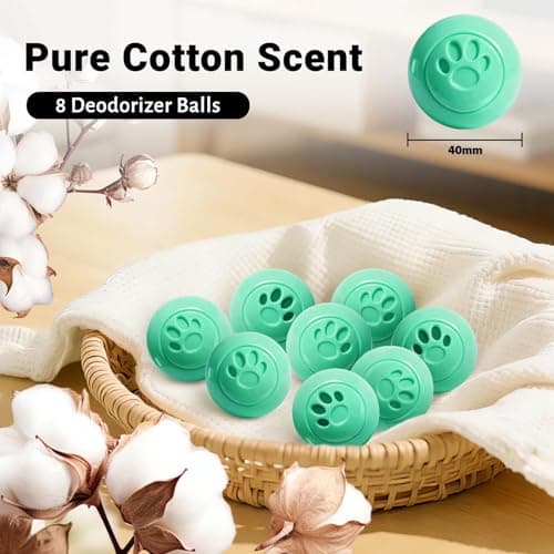 STRN Sneaker Deodorizer Balls 8 Packs Cotton Scent Shoe Odor Elimination, Scented Plastic Ball, Long-lasting Freshness Shoe Deodorizer for Sneakers Gym, Bags, Cars and Small Spaces - Thumbnail 2