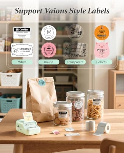 NIIMBOT B21 Label Maker, 2 Inch Portable Inkless Label Machine, Mint Green - Thumbnail 5